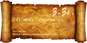 Zámbó Zsuzsa névjegykártya